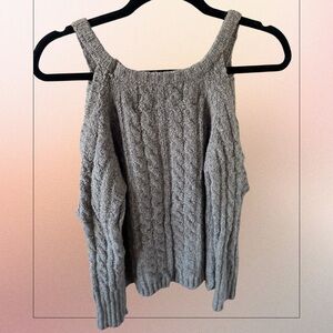 Apricot Lane Off-the-Shoulder Gray Sweater